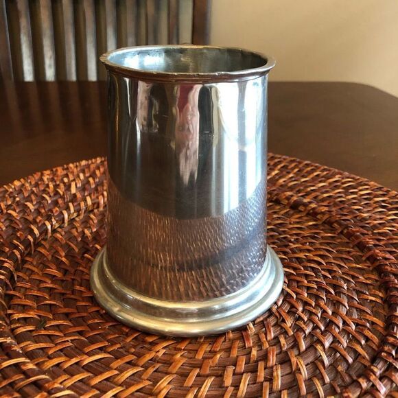 VINTAGE Leonard Eales of Sheffield English Pewter Beer Tankard. Not Monogrammed - Picture 5 of 15